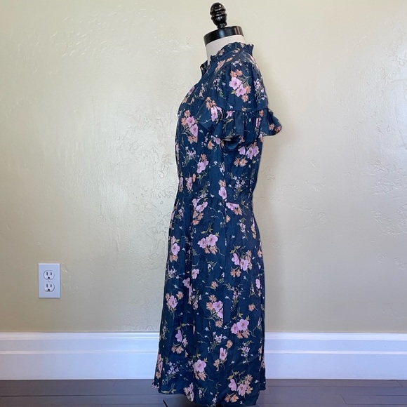 Rebecca Taylor Emilia Floral Silk Mini Dress Size 8 - Picture 2 of 13